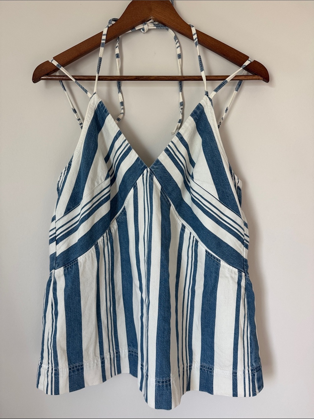 Target Striped Blue and White Spaghetti Strap Tank Top